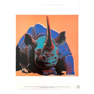 Andy Warhol Pop Art Black Rhinoceros 1983 For Sale