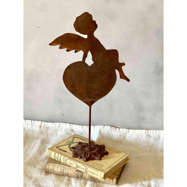 Rustic Vintage Italian Handcrafted Rust Angels, 1990s, Set of 3 For Sale - Image 3 of 13