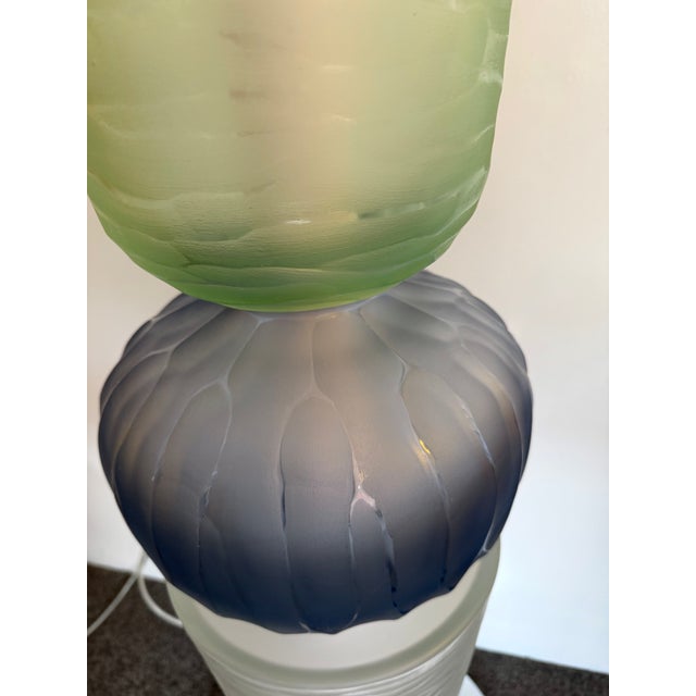 Mid-Century Modern Large Contemporary Totem Murano Glass Floor Lamp by Studio Ad, Italy For Sale - Image 3 of 12