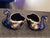 Limogenes, Royal Blue and 22 K Gold Miniature Pair of Decorative Swans For Sale - Image 10 of 12