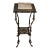 1900s Antique Victorian White Metal & Onyx Inset Two Tier Stand / Small Table For Sale