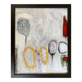 "Rosetta #11" Contemporary Abstract Multimedia Painting by G. Campbell Lyman, Framed For Sale