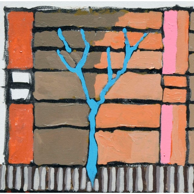 Three Trees - Urban Abstract Composition in Acrylic by Michael William Eggleston For Sale - Image 4 of 4