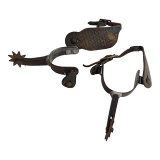 1950s Vintage Western Cowboy Spurs, a Pair For Sale
