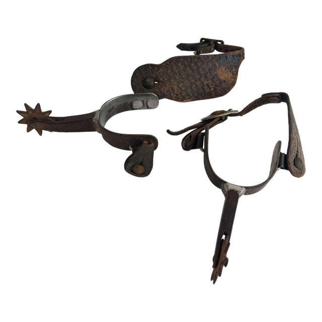 1950s Vintage Western Cowboy Spurs, a Pair For Sale