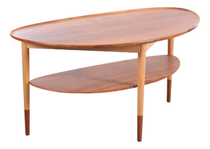 Mid-Century Modern Scandinavian Coffeee Table or Side Table in Walnut, 1960s