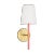Modern Kate Spade New York by Visual Comfort Studio Monroe 1-Light Small Single Sconce in Burnished Brass, Coral For Sale - Image 3 of 4