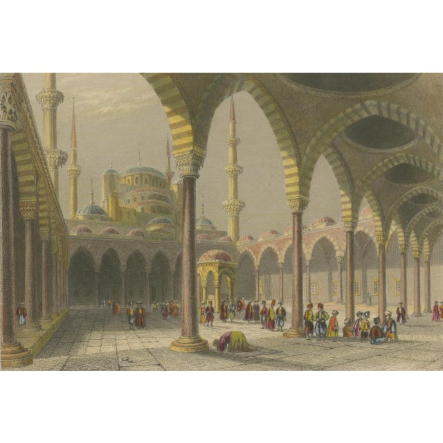 After Bartlett, Blue Mosque Interior, 1839, Engraving For Sale - Image 3 of 9
