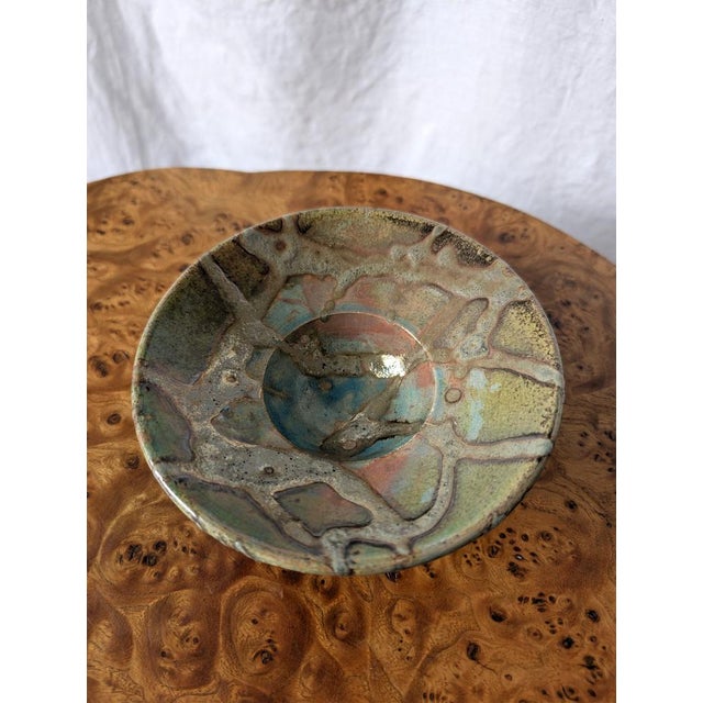 Blue Vintage Modernist Abstract Hand-Thrown Ceramic Bowls, 1990s, Set of 3 For Sale - Image 8 of 13