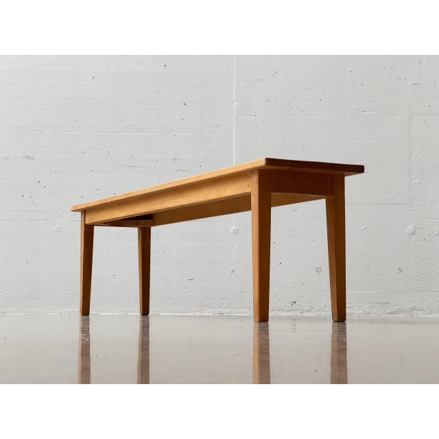 Vintage Wooden Bench with Seat in Beech, 1970s For Sale - Image 16 of 18