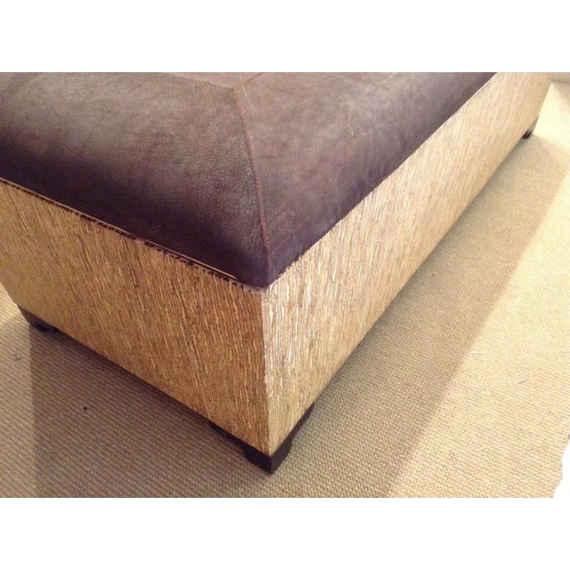 Upholstered Bench Seating With Storage Ottoman Bench, Circa 1970s For Sale - Image 4 of 12