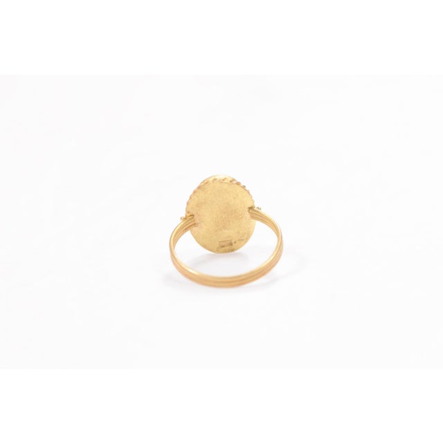 Contemporary Byzantine Coin Ring W 21k Band, Size 8.25 For Sale - Image 3 of 13