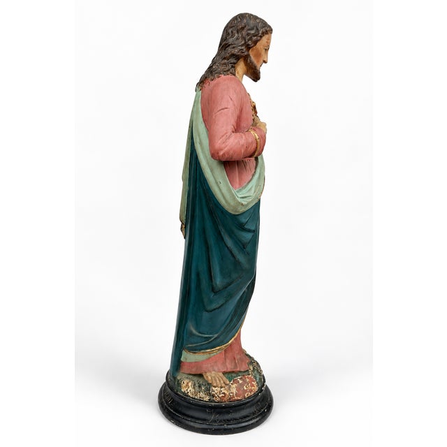 Sculpture Materials Puccini, Sacred Heart of Jesus, 1900, Plaster For Sale - Image 7 of 12