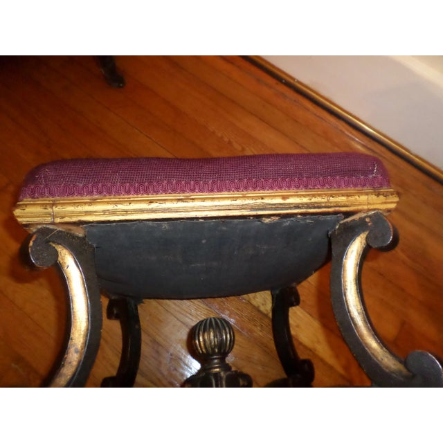 Coffee 1700s Antique Baroque Footstool For Sale - Image 8 of 12