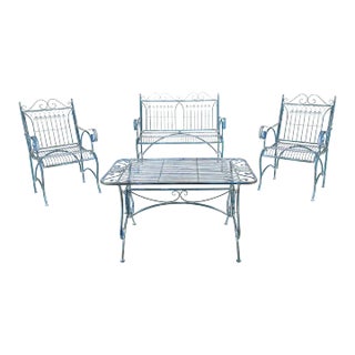 Leah 4 Piece Set - Mossy Blue For Sale