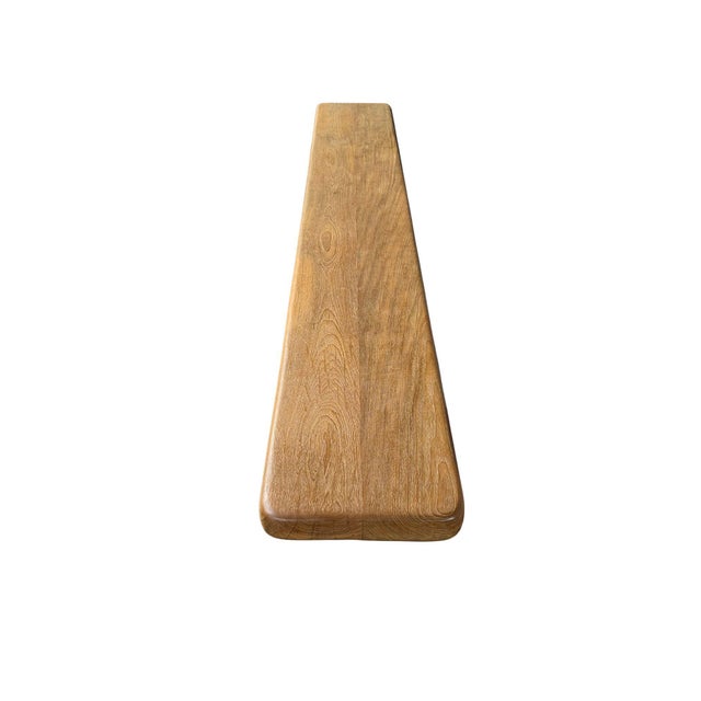 Not Yet Made - Made To Order Monumental Solid Teak Wood Bench, Hand-Crafted, Modern Organic, 106" Width For Sale - Image 5 of 14