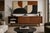 Modern Walnut Credenza / Media Console | Minimalist Sliding Door Sideboard For Sale - Image 4 of 7