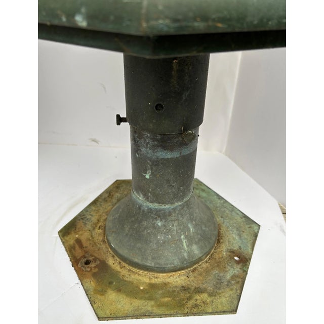 Vintage 1950s Outdoor Copper Post Lanterns - a Pair For Sale - Image 11 of 12