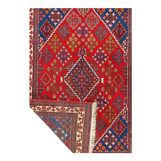 Traditional Pasargad DC Fine Hand Knotted Persian Joshegan Rug For Sale - Image 3 of 3