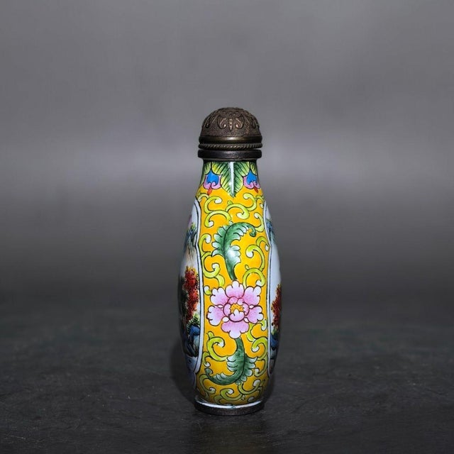 Late 19th Century Cloisonné Enamel Snuff Bottle With Landscape Scene, 63g For Sale In Los Angeles - Image 6 of 7