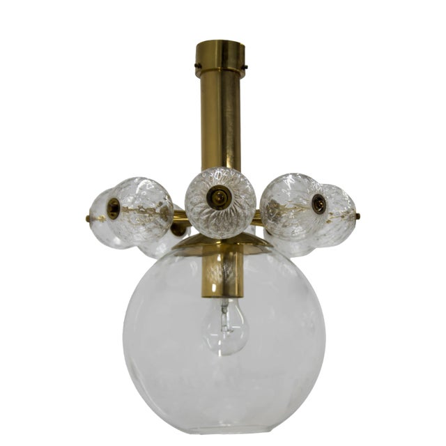 Art Glass Pendant Light by Kamenicky Senov, 1980s For Sale