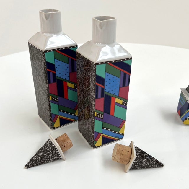Rosenthal Oil Vinegar Pepper Salt Set Metropol by Barbara Brenner for Rosenthal, 1990s, Set of 4 For Sale - Image 4 of 8