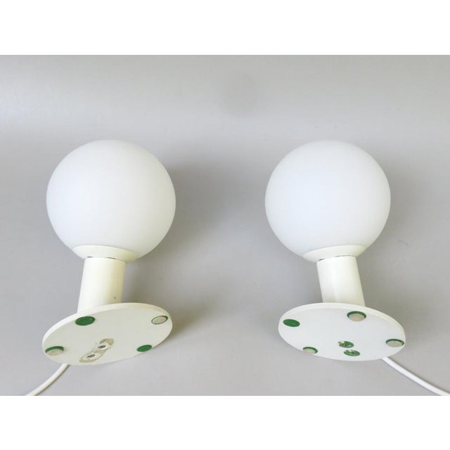 Metal Small Space Age Table Lights in White, 1970s, Set of 2 For Sale - Image 7 of 18