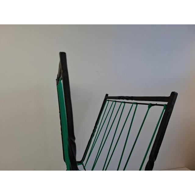Mid-Century Czechoslovakian Magazine Rack with Green Wire, 1960 For Sale - Image 16 of 18