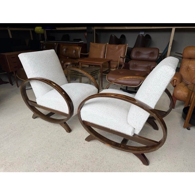 Art Deco Style Armchairs by Jindrich Halabala, Set of 2, in Very Good conditions. Designed 1920 to 1949 This piece is...