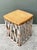 Vintage Rattan and Wood Equipale Stool For Sale - Image 12 of 12