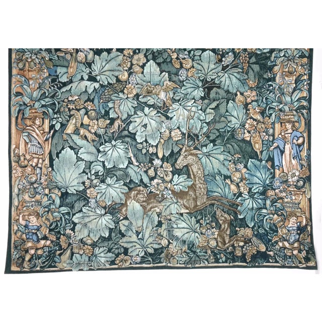 This is a Feuilles de Choux style tapestry which is 50 x 43 inches. These tapestries are characterized by immense curved...