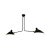 Abstract Authentic Serge Muille Two Arm Black Ceiling Light E12 New in Box For Sale - Image 3 of 3