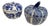 Pumpkin Blue & White Export Boxes, Pair For Sale