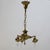 Antique Brass Three Light Hanging Hall Fixture C1920 For Sale - Image 11 of 11