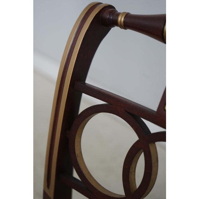 Wood Baker Regency Style Cane Seat Chair For Sale - Image 7 of 18
