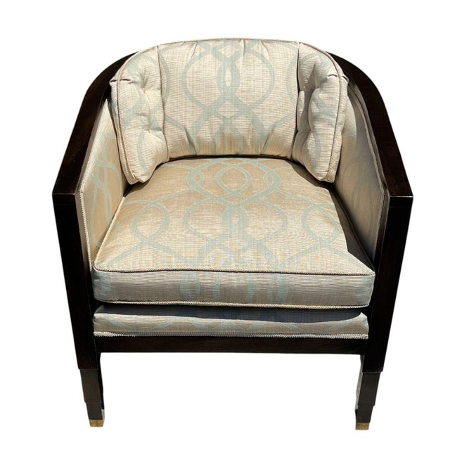 Late 20th Century Pair of Art Deco Style Tub Chairs With Loose Cushions For Sale - Image 11 of 17
