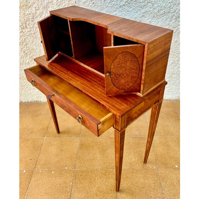 Spanish Writing Desk With Upper Cabinets, 1940s For Sale - Image 9 of 18