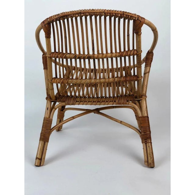 Mid-Century Italian Bamboo Garden Coffee Table & Chairs, 1960s, Set of 3 For Sale - Image 16 of 18
