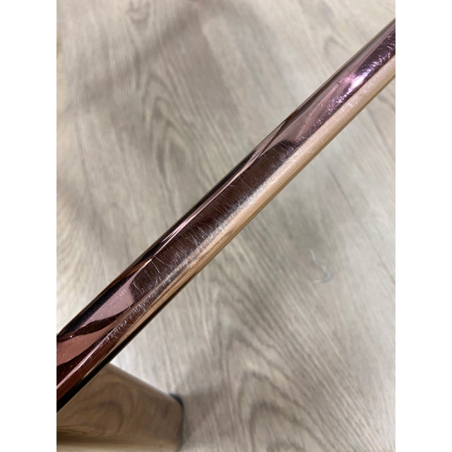 Modern Rose Gold Bar Stool For Sale - Image 10 of 12