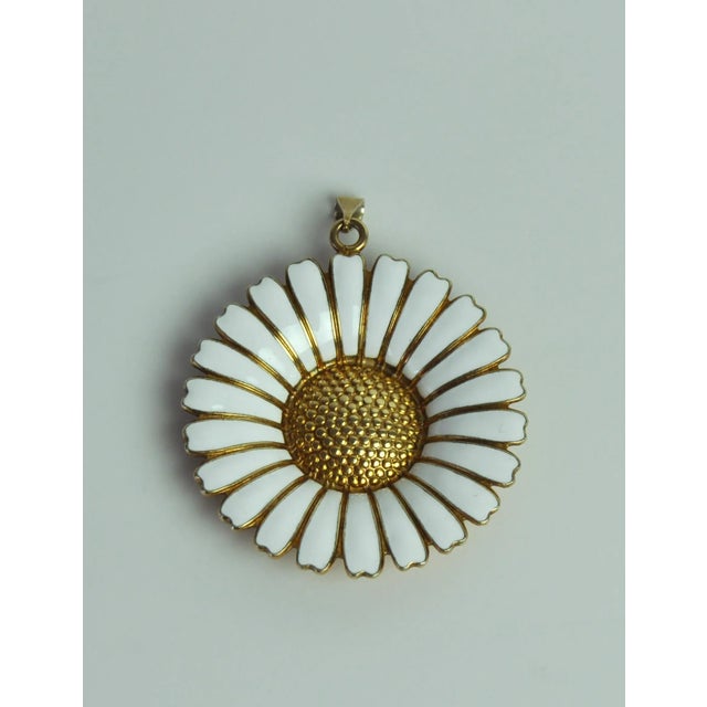 Vintage Danish Pendant in Gilded Sterling Silver by Bernhard Hertz, 1940s For Sale - Image 9 of 11
