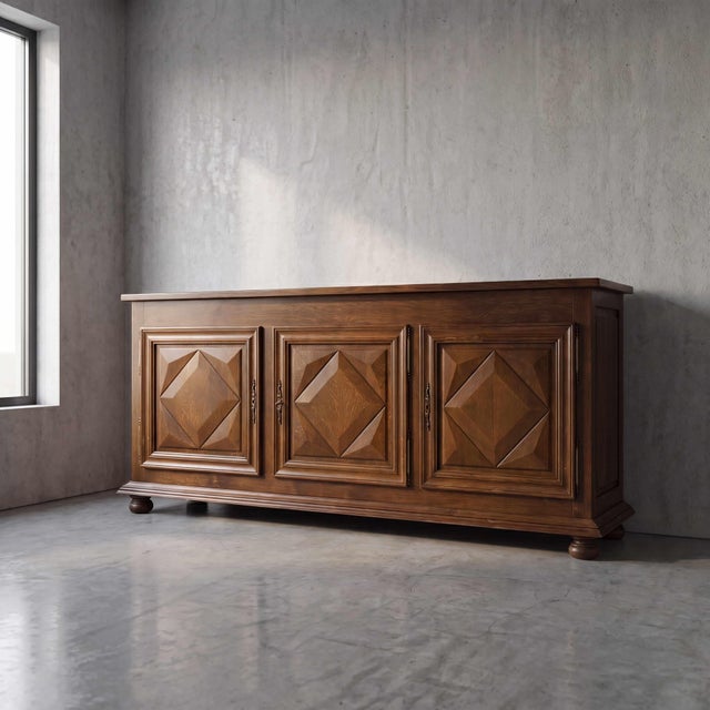French Geometric Sideboard, 1960s For Sale - Image 4 of 14