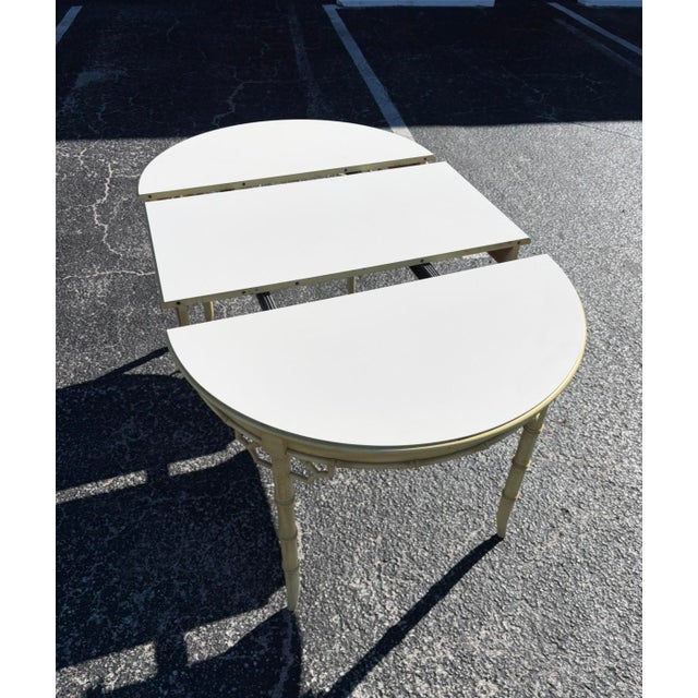 Hollywood Regency Thomasville Allegro Dining Table W/ Leaf For Sale - Image 9 of 13