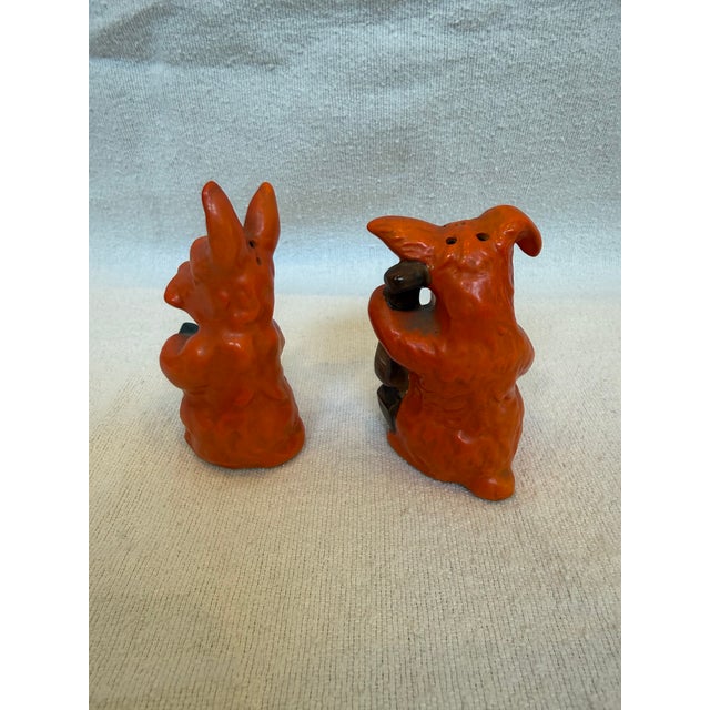 1940s Orange Wooden Salt & Pepper Shakers For Sale - Image 5 of 9