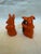 1940s Orange Wooden Salt & Pepper Shakers For Sale - Image 5 of 9