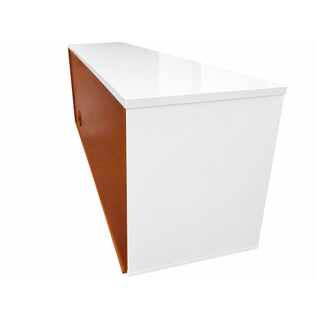 2020s Mid-Century Modern: Four Hands Barton Tucker Console Table – Sliding Door For Sale - Image 5 of 7