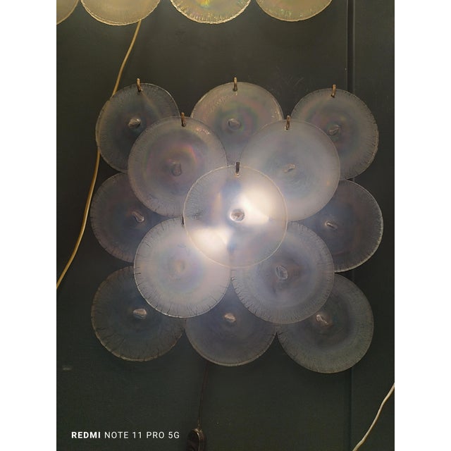 Iridescent Murano Glass Wall Lamp Italy, 1970s For Sale - Image 10 of 13