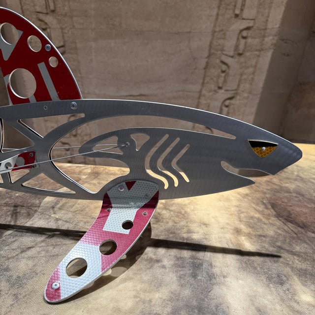 2020s Maco Shark Aluminum Industrial Sculpture One of Kind Signed Modern For Sale - Image 5 of 17
