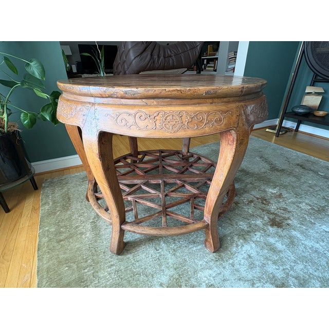 Chinese Pair of 18th Century Chinese Demilune Tables For Sale - Image 3 of 13