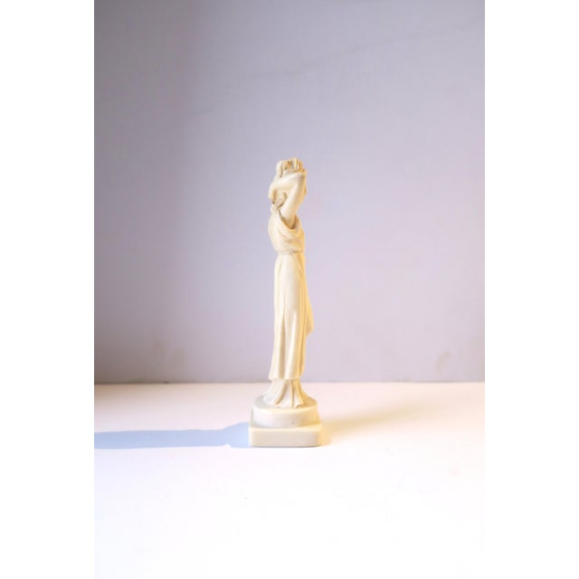 Plastic Italian Neoclassical Female Sculpture Statue, Small For Sale - Image 7 of 10