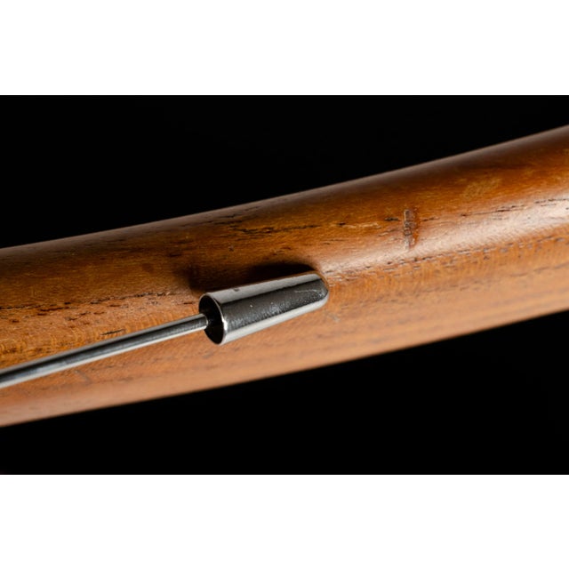 Circa 1970s D-Scan Black Vinyl Upholstered Teak Dining Chairs - Set of 4 For Sale - Image 10 of 12